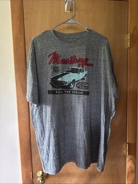 Ford Gray Mustang Graphic Tee - Fuel the dream